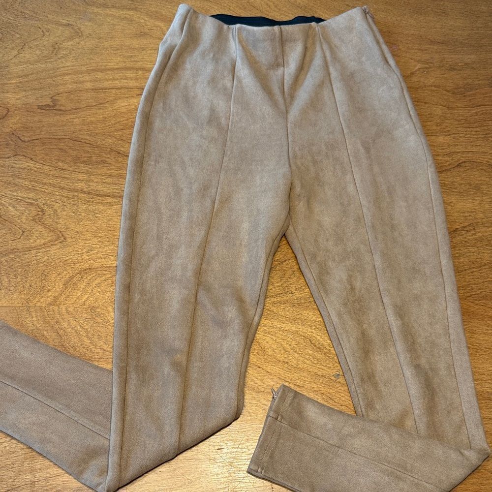 In The Style Suede Straight Leg Pants